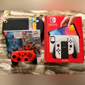 Nintendo Switch OLED with accessories